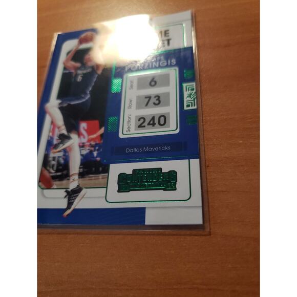 Kristaps Porzingis 2021-2022 Panini Contenders #38 - Green - Fresh Pull - Picture 2 of 3